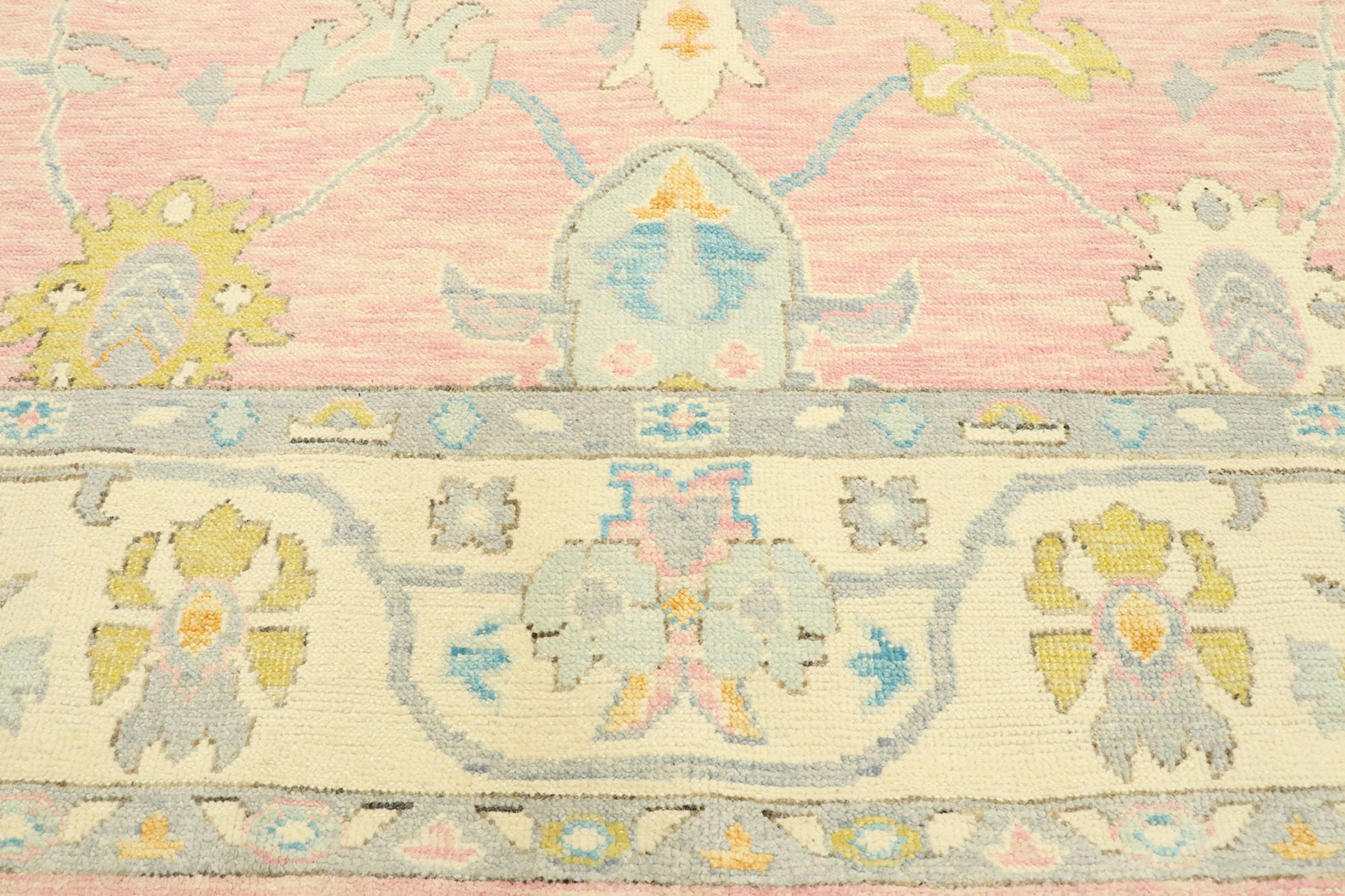 8 x 10 Contemporary Pink Oushak Rug 80595