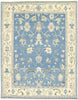 9 x 12 Colorful Blue Oushak Rug 80596