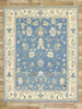 9 x 12 Colorful Blue Oushak Rug 80596