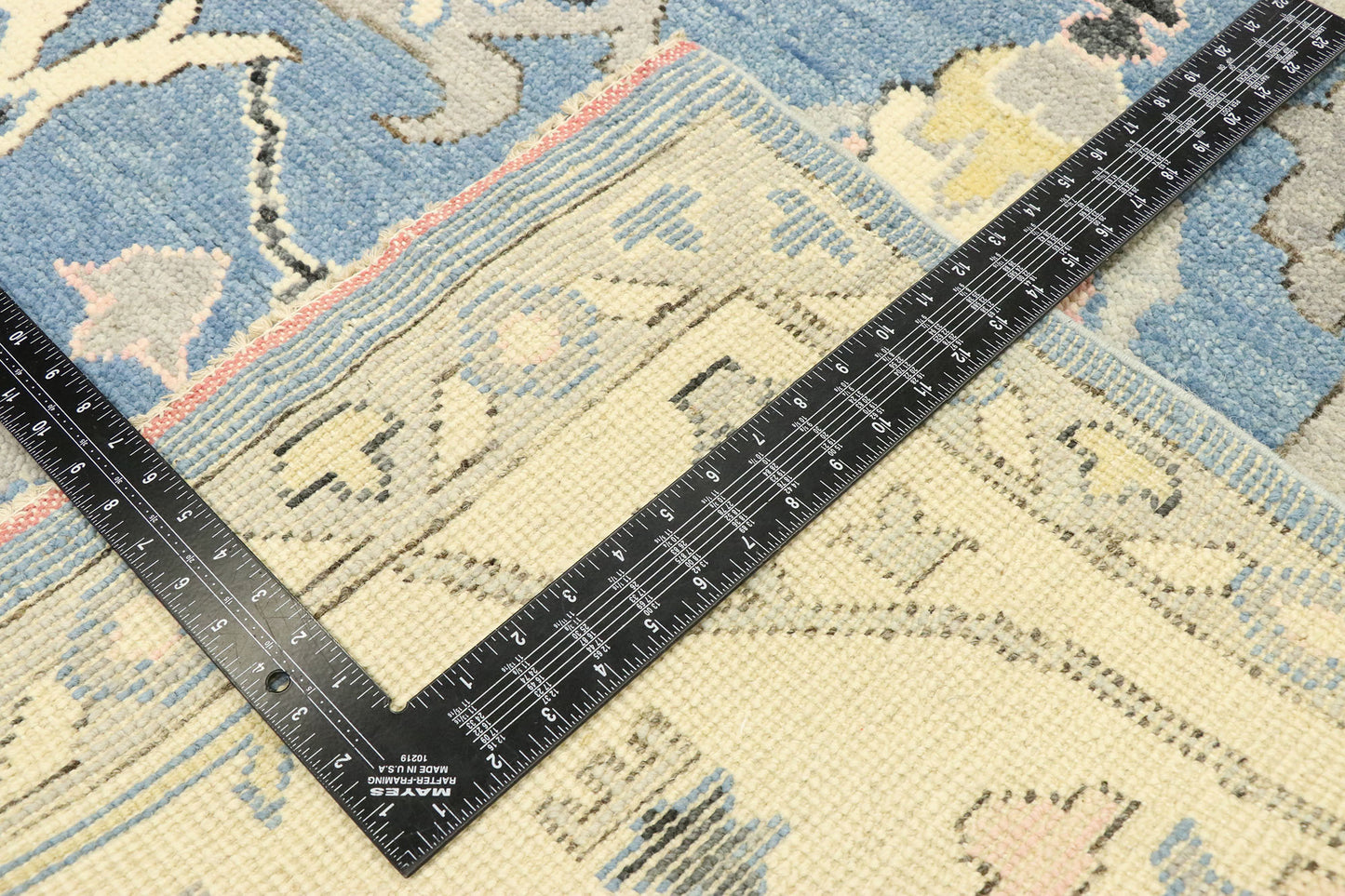 9 x 12 Colorful Blue Oushak Rug 80596