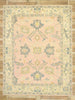 9 x 12 Colorful Pink Oushak Rug 80597
