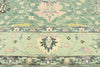 9 x 12 Contemporary Green Oushak Rug 80598