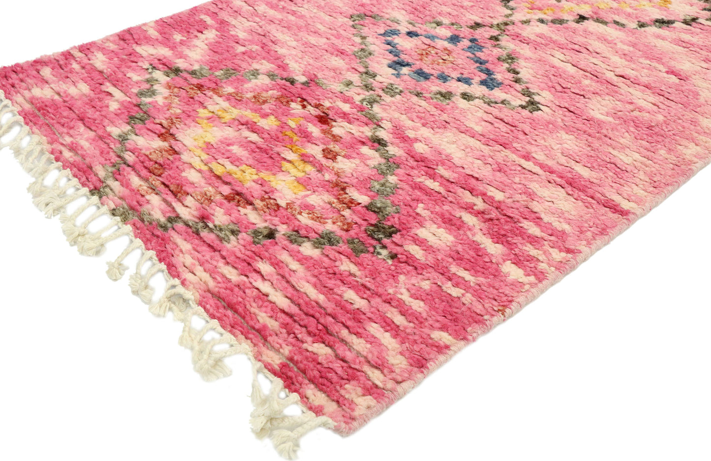 3 x 13 Contemporary Pink Moroccan Runner 80615