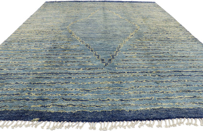 9 x 12 Blue Abstract Moroccan Rug 80630