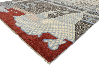 10 x 14 Modern Moroccan Area Rug 80644