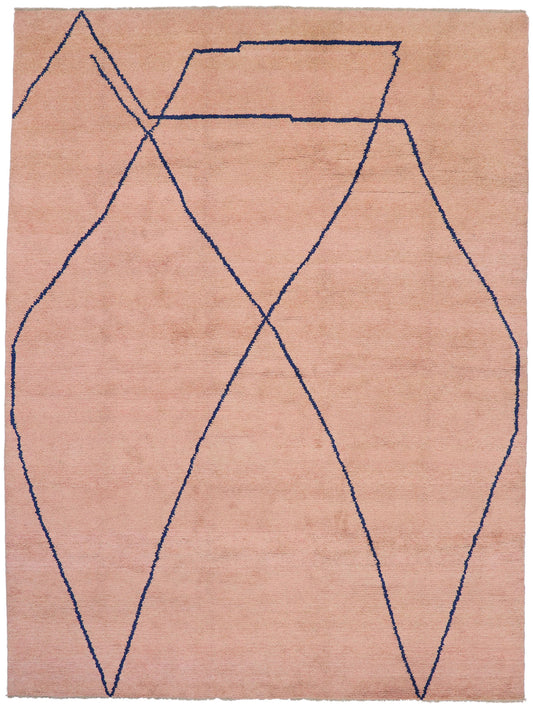 10 x 14 Contemporary Pink Moroccan Rug 80647