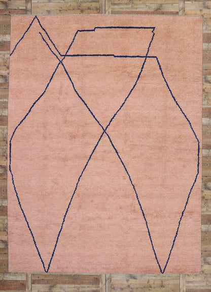 10 x 14 Contemporary Pink Moroccan Rug 80647