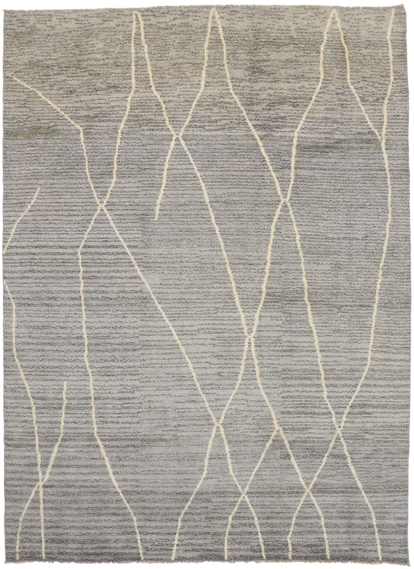10 x 14 Modern Gray Moroccan Rug 80649
