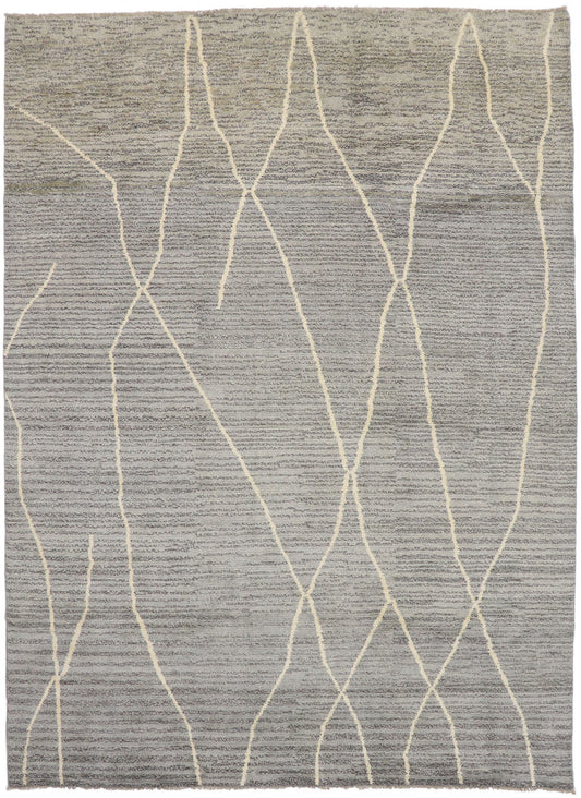 10 x 14 Modern Gray Moroccan Rug 80649
