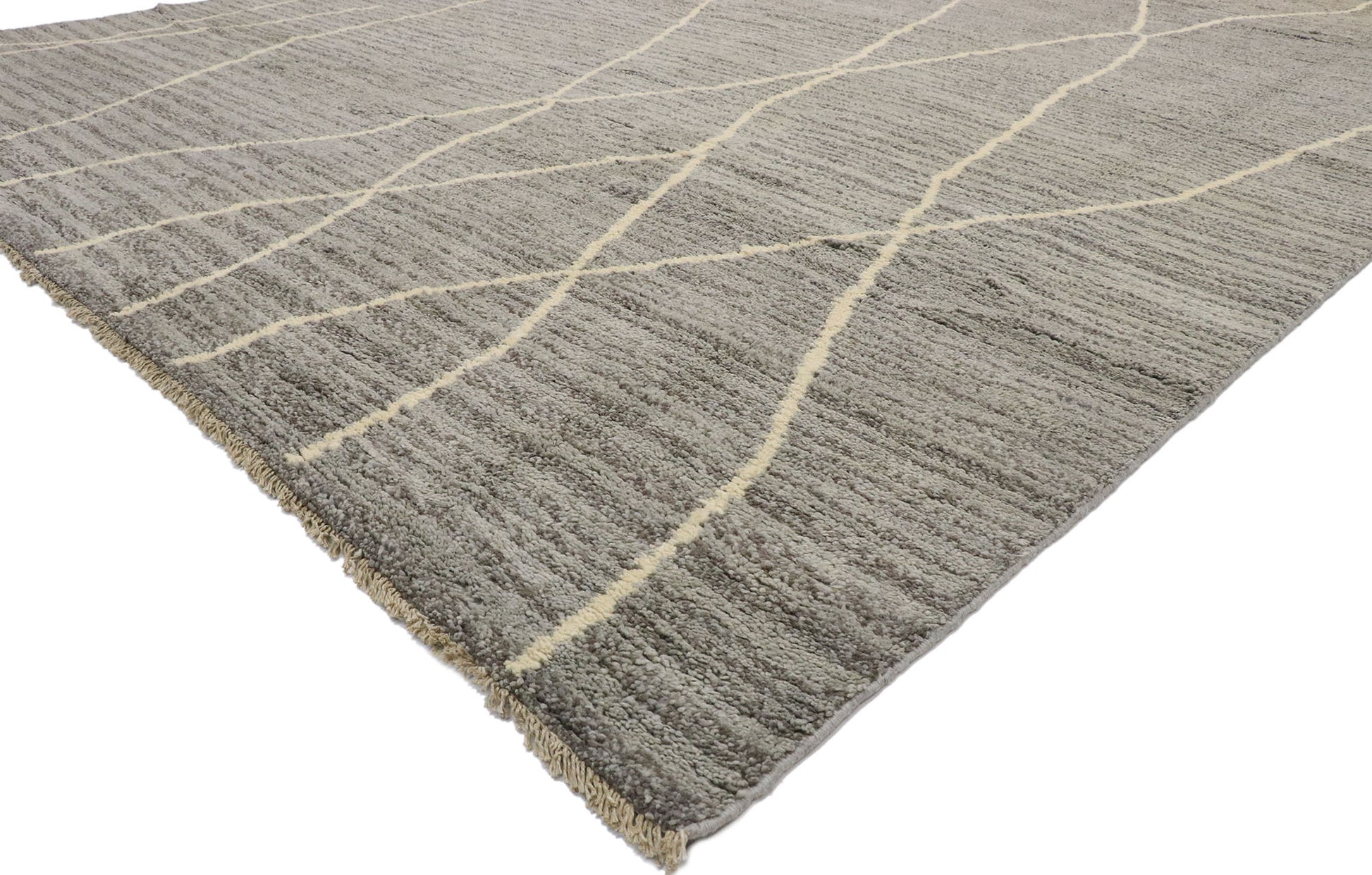 10 x 14 Modern Gray Moroccan Rug 80649
