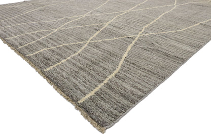 10 x 14 Modern Gray Moroccan Rug 80649