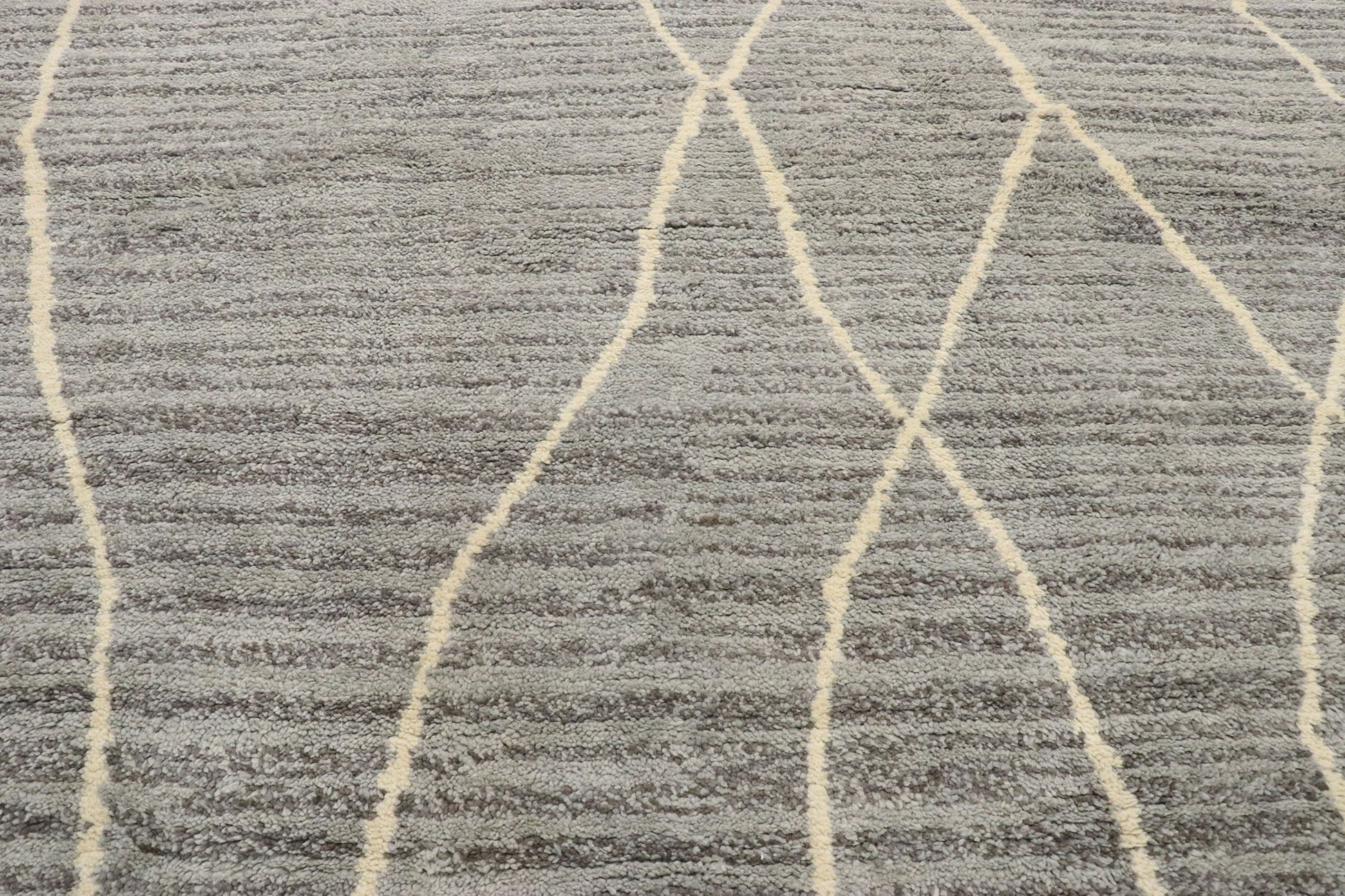 10 x 14 Modern Gray Moroccan Rug 80649