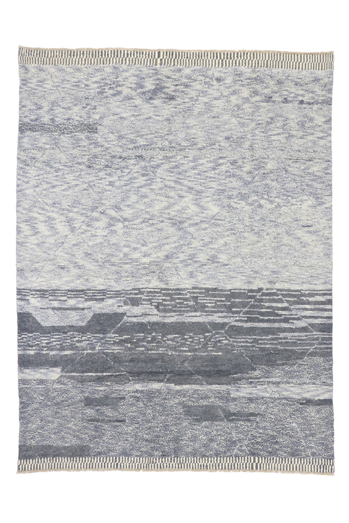9 x 12 Contemporary Gray Moroccan Rug 80658