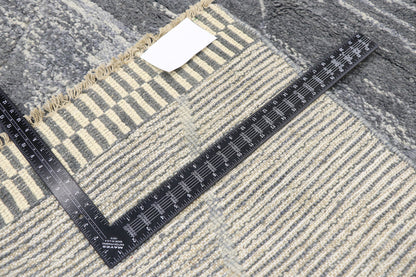 9 x 12 Contemporary Gray Moroccan Rug 80658
