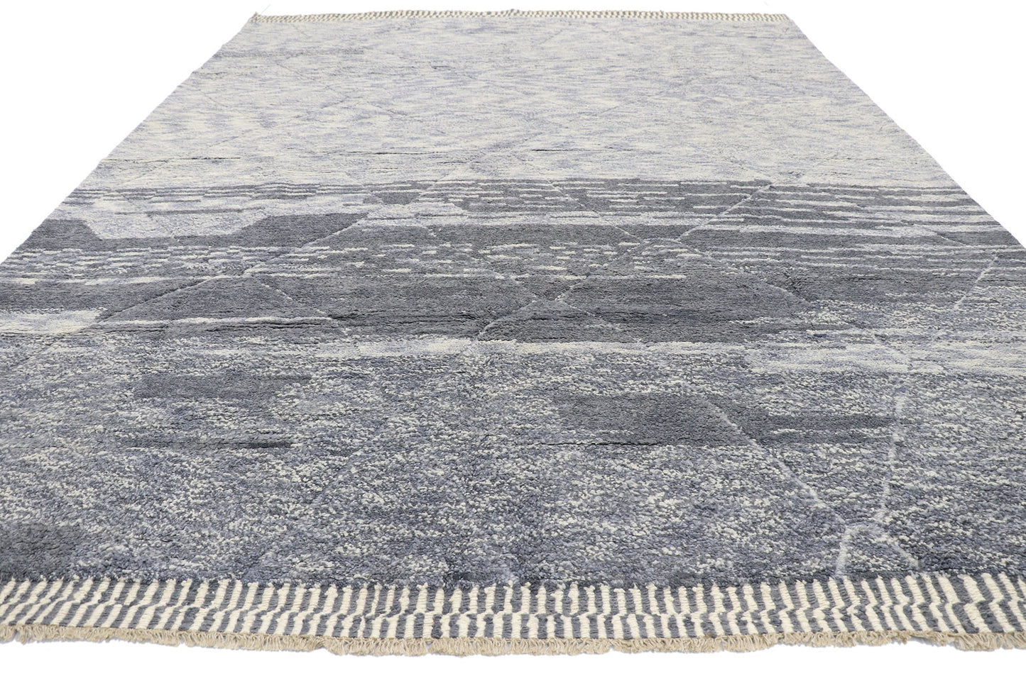 9 x 12 Contemporary Gray Moroccan Rug 80658