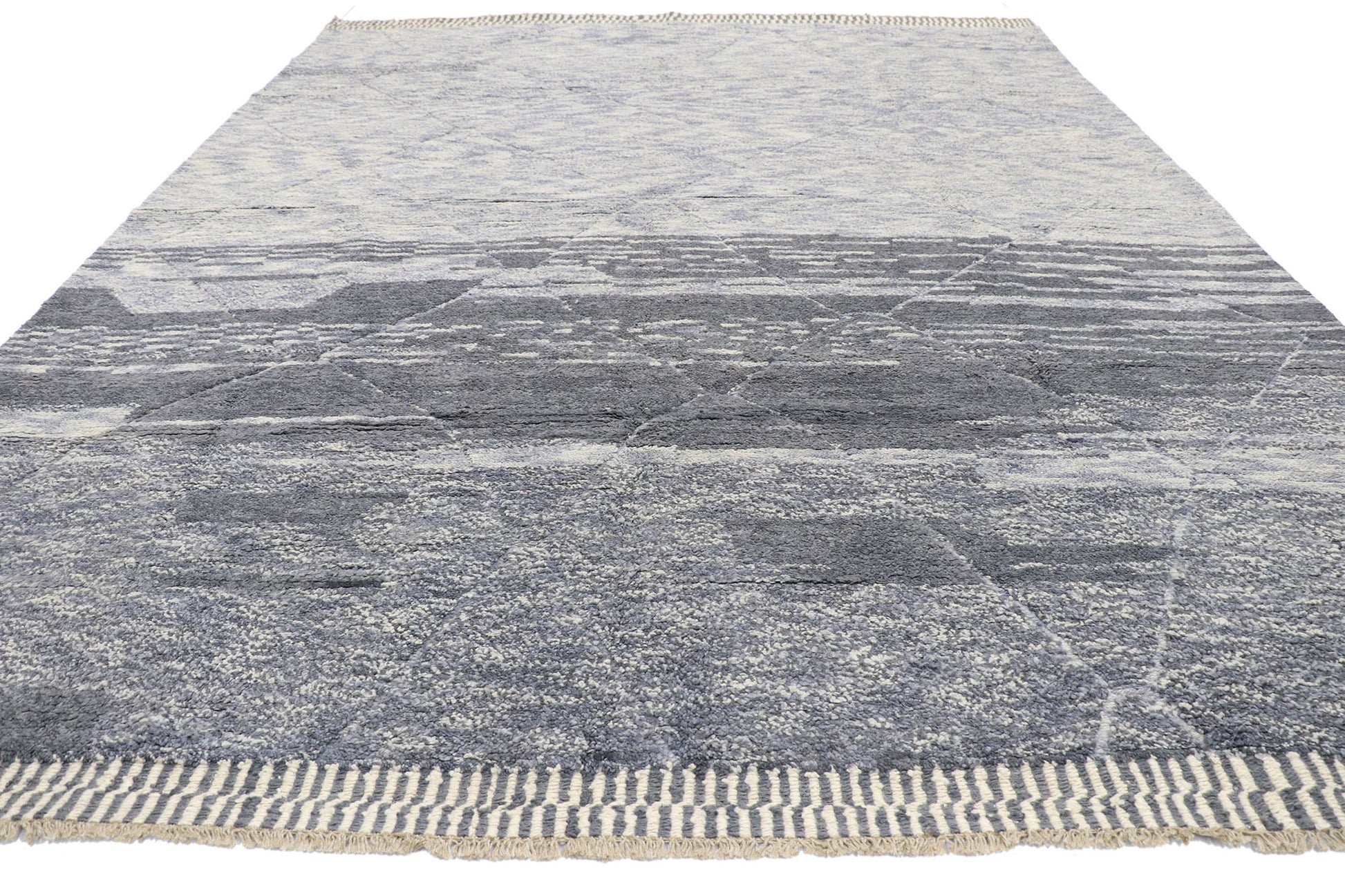 9 x 12 Contemporary Gray Moroccan Rug 80658