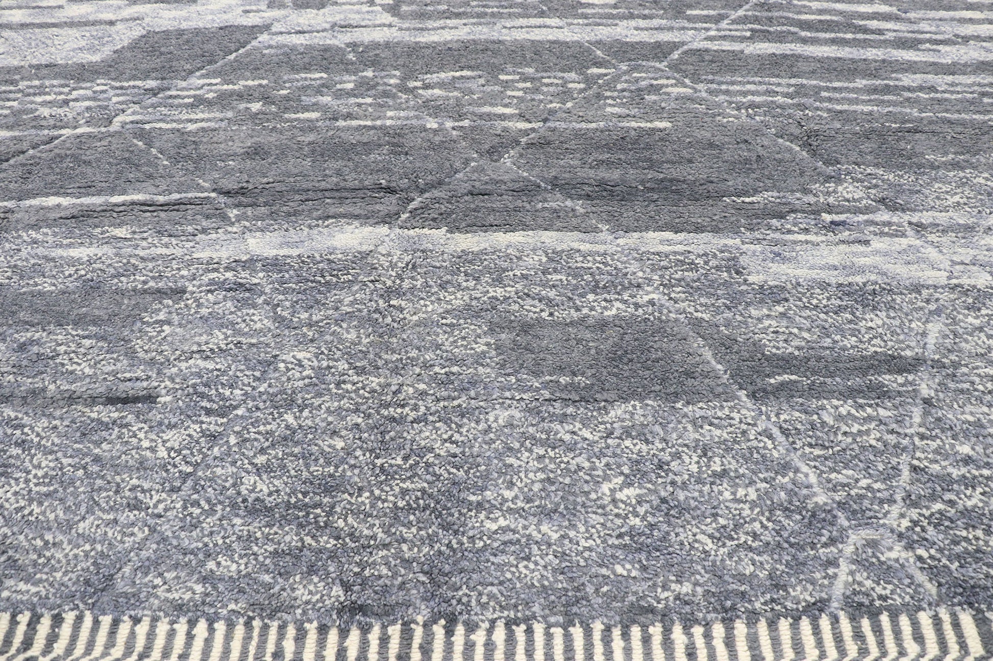 9 x 12 Contemporary Gray Moroccan Rug 80658