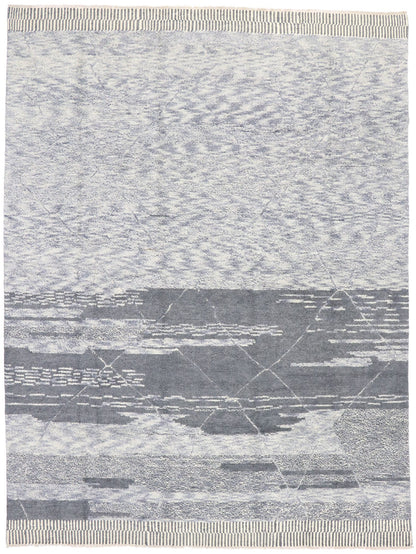 10 x 14 Modern Gray Moroccan Area Rug 80659