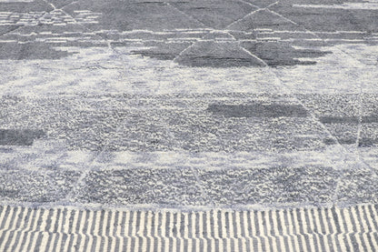 10 x 14 Modern Gray Moroccan Area Rug 80659