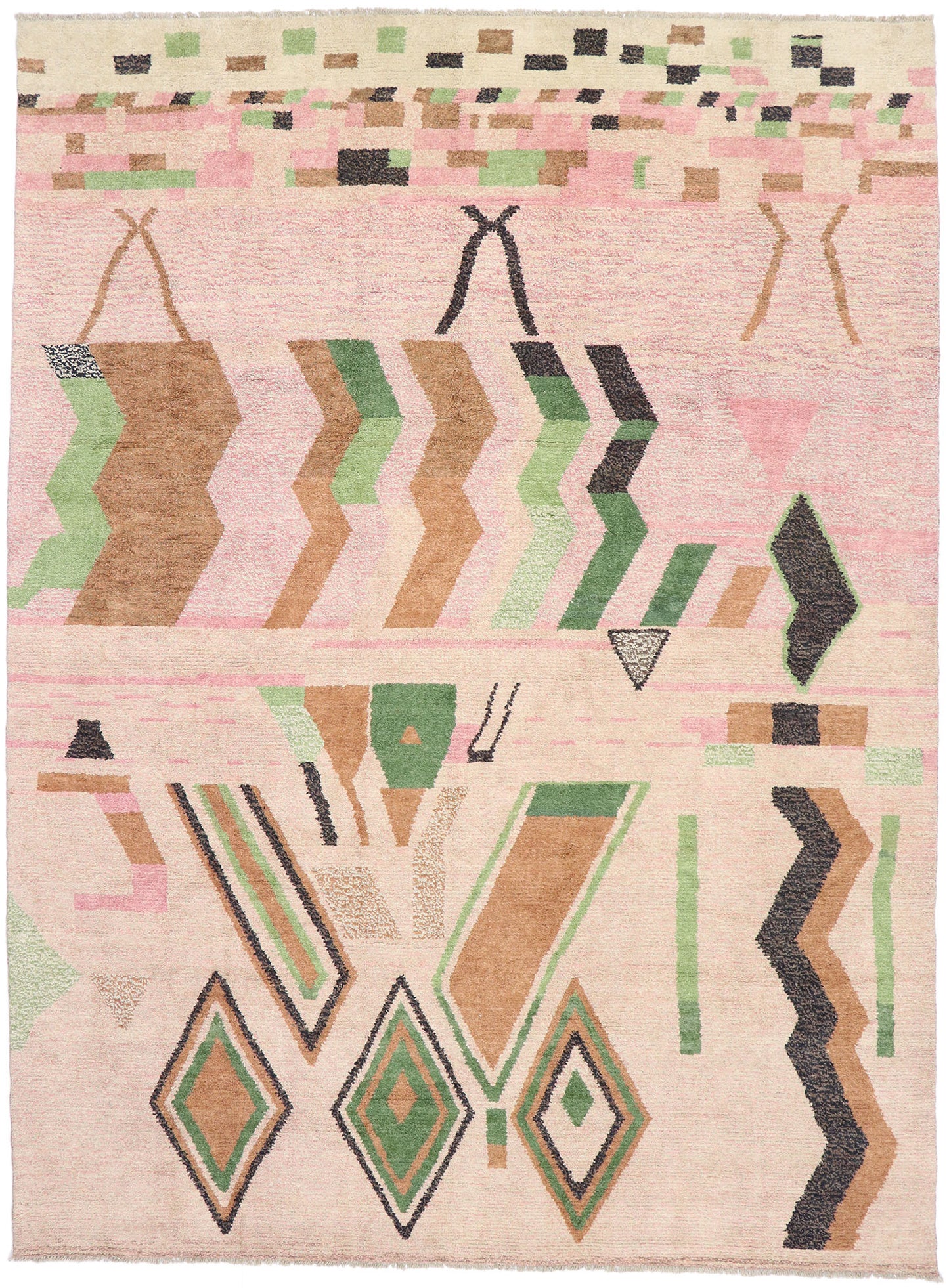 10 x 14 Contemporary Pink Moroccan Rug 80662