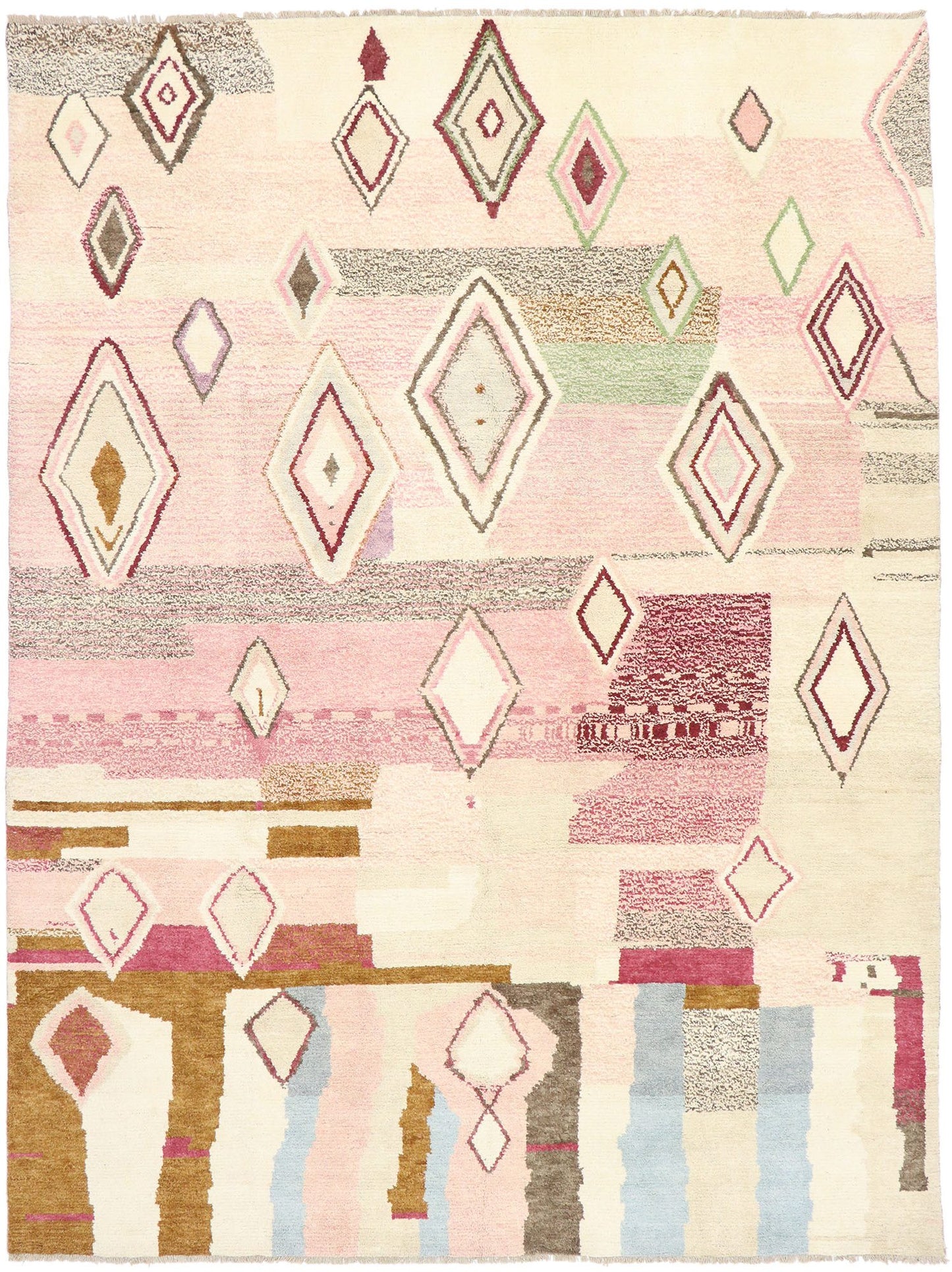 10 x 14 Contemporary Pink Moroccan Rug 80663
