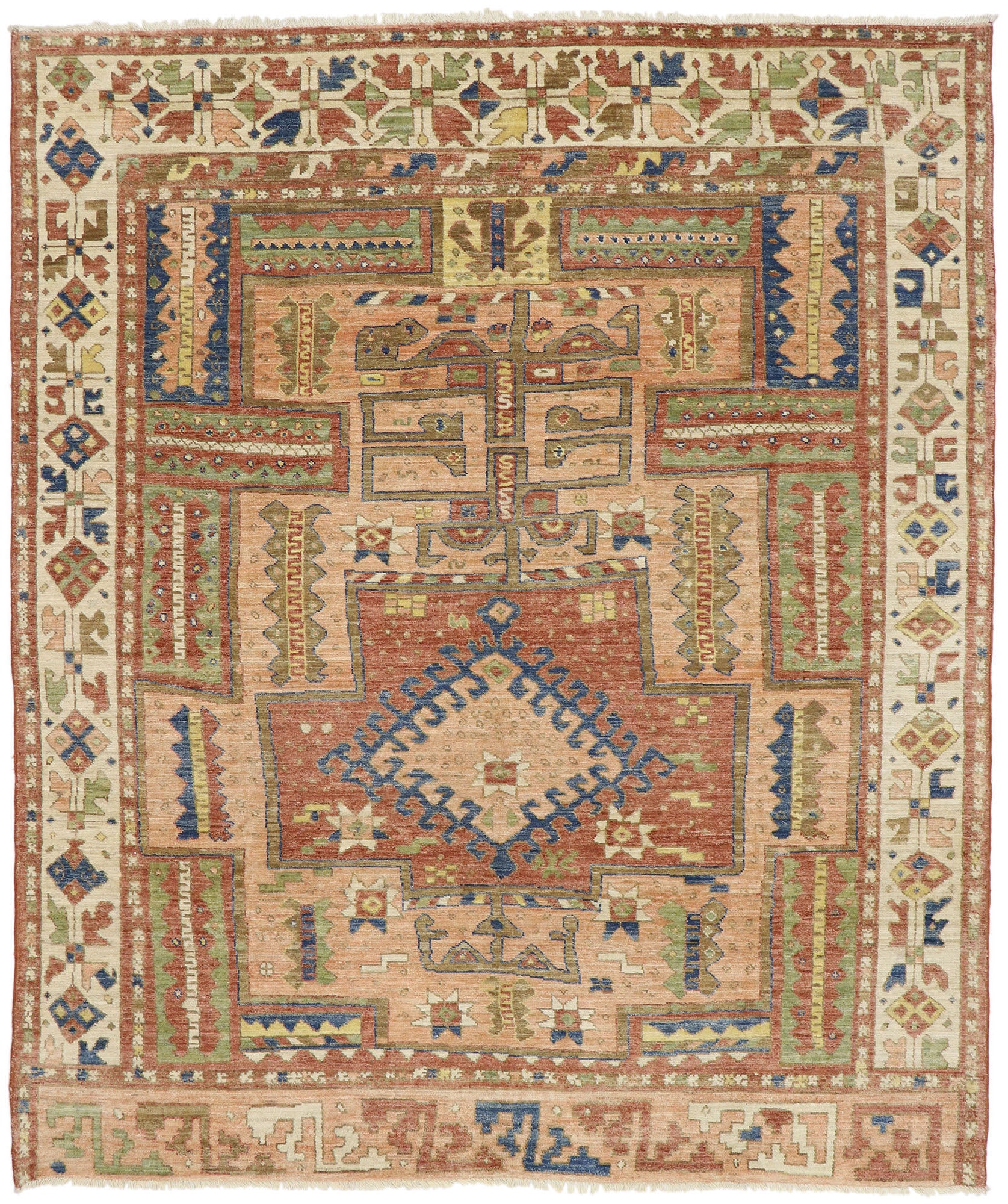 8 x 10 Vintage-Inspired Oushak Rug 80675