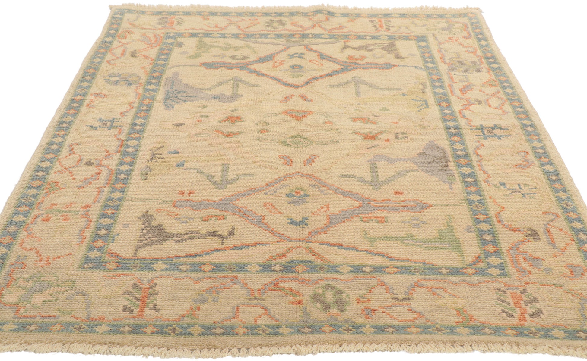 4 x 6 Colorful Oushak Rug 80683