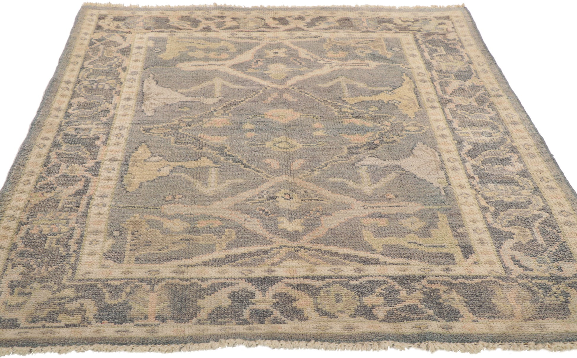 4 x 6 Vintage-Inspired Oushak Rug 80687