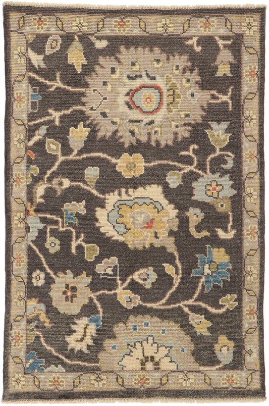 4 x 6 Earth-Tone Oushak Rug 80688