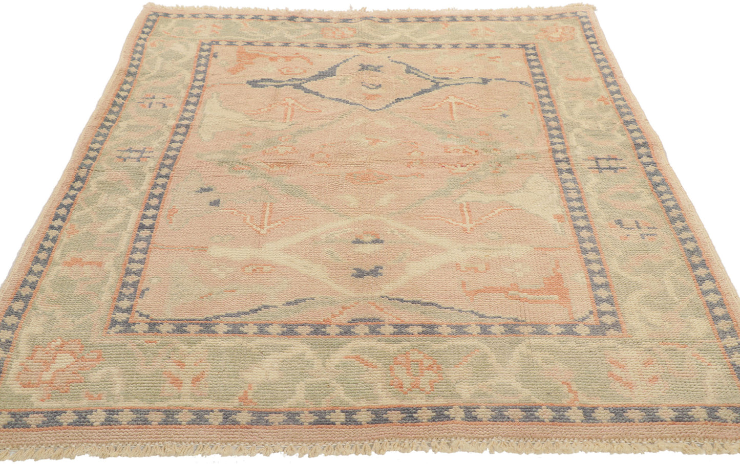 4 x 6 Vintage-Inspired Oushak Rug 80690