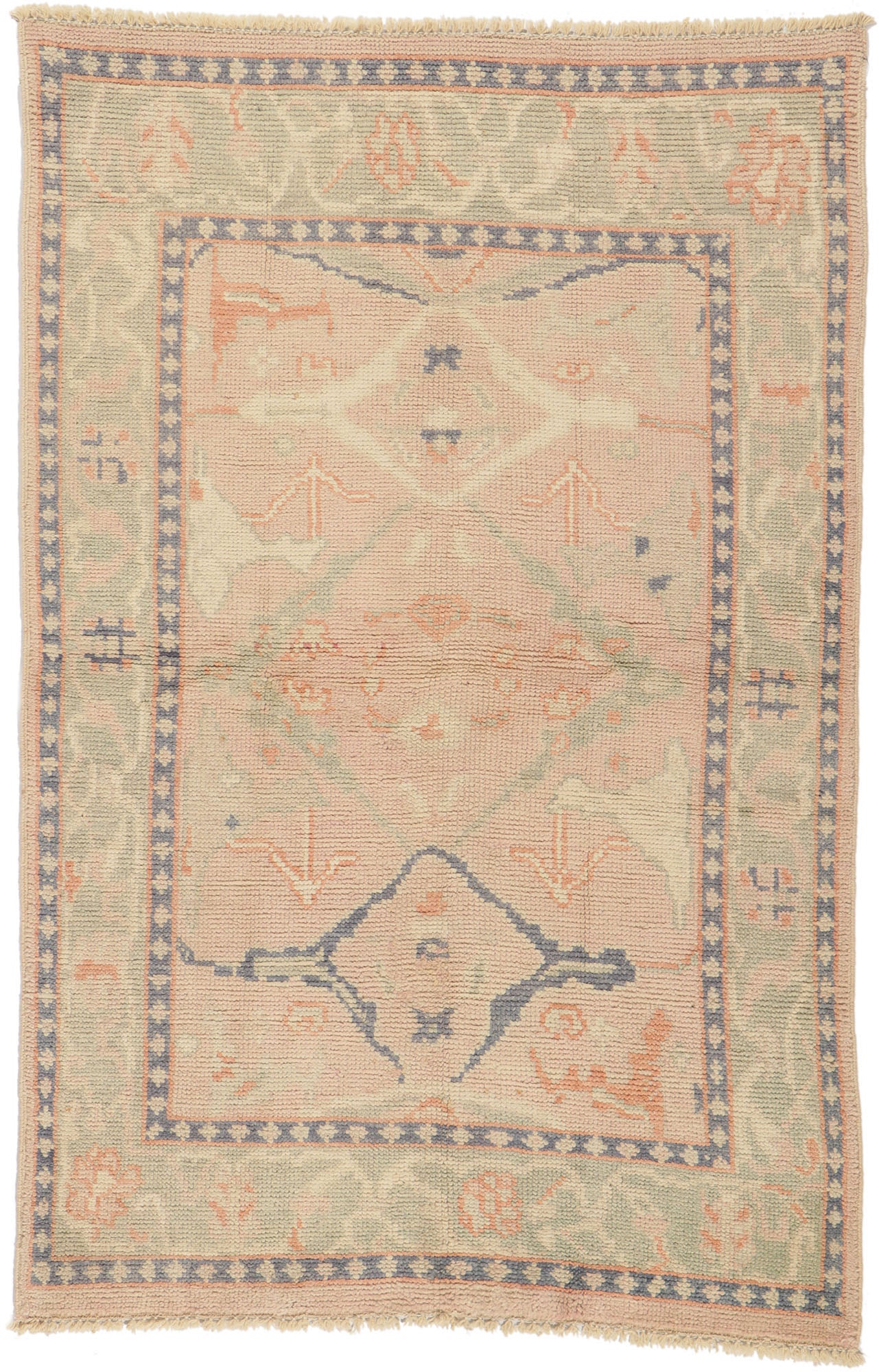 4 x 6 Vintage-Inspired Oushak Rug 80690