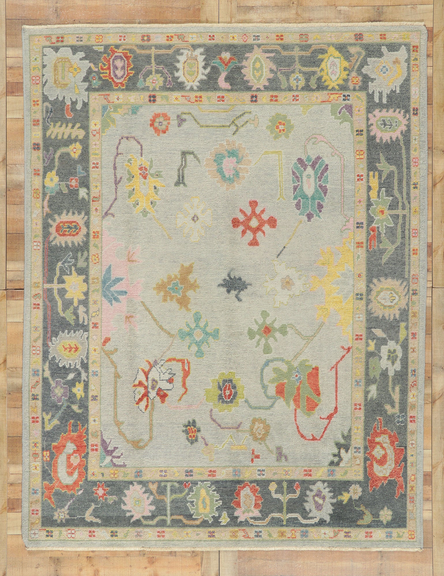8 x 10 Colorful Oushak Rug 30369