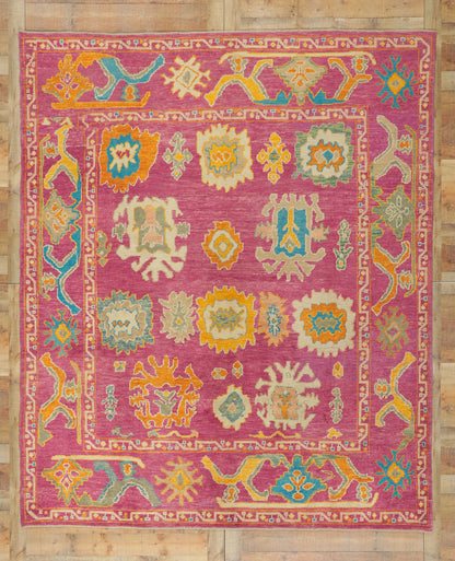 8 x 10 Colorful Turkish Oushak Rug 51891