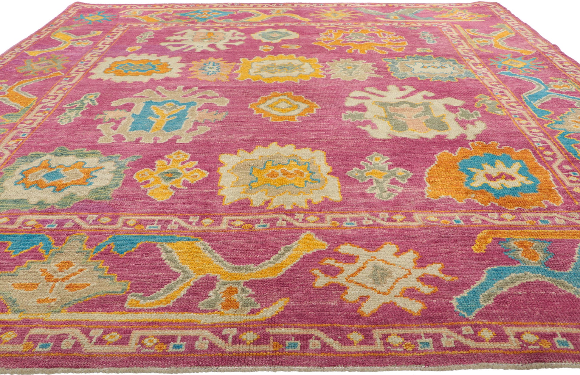 8 x 10 Colorful Turkish Oushak Rug 51891
