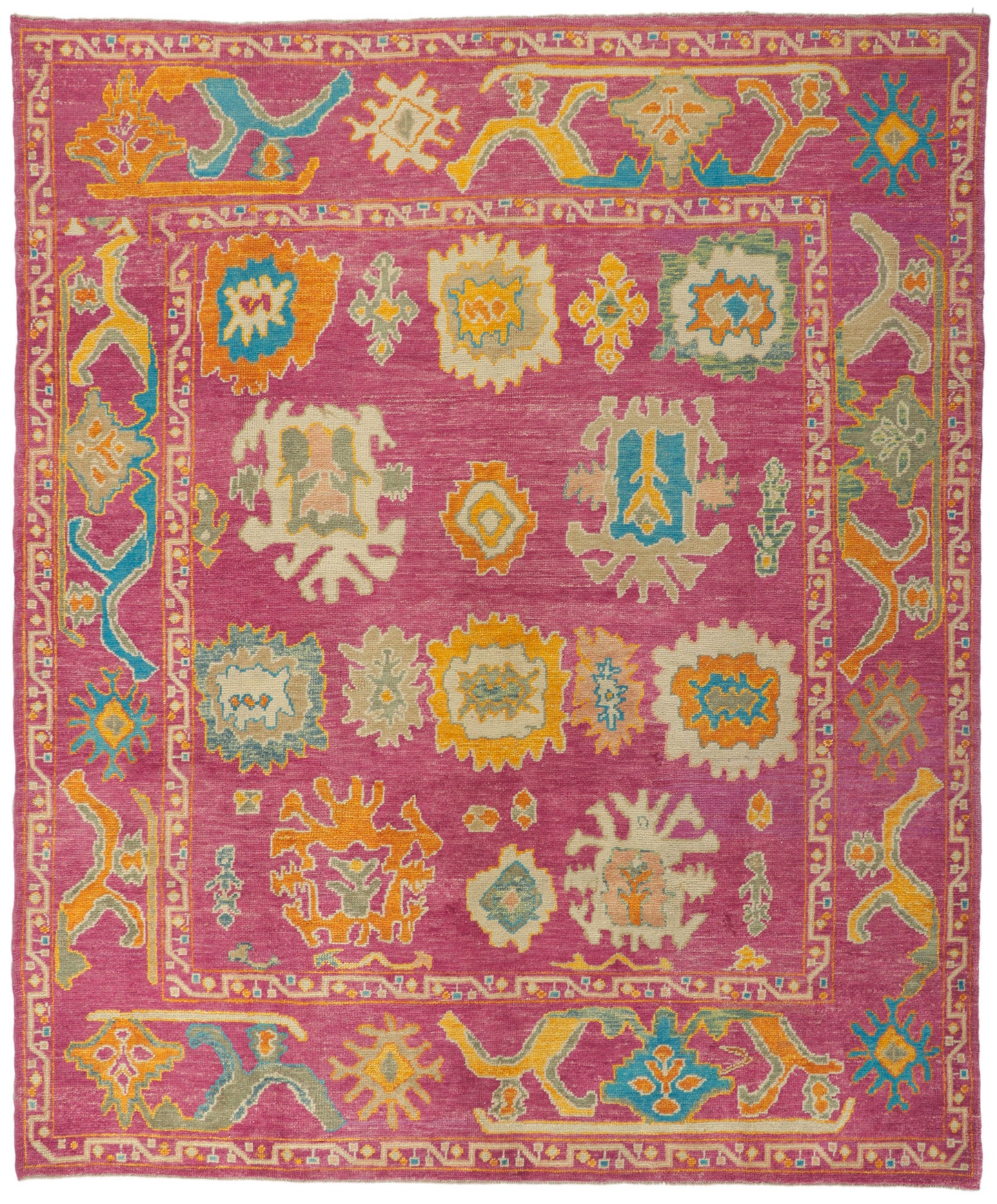 8 x 10 Colorful Turkish Oushak Rug 51891