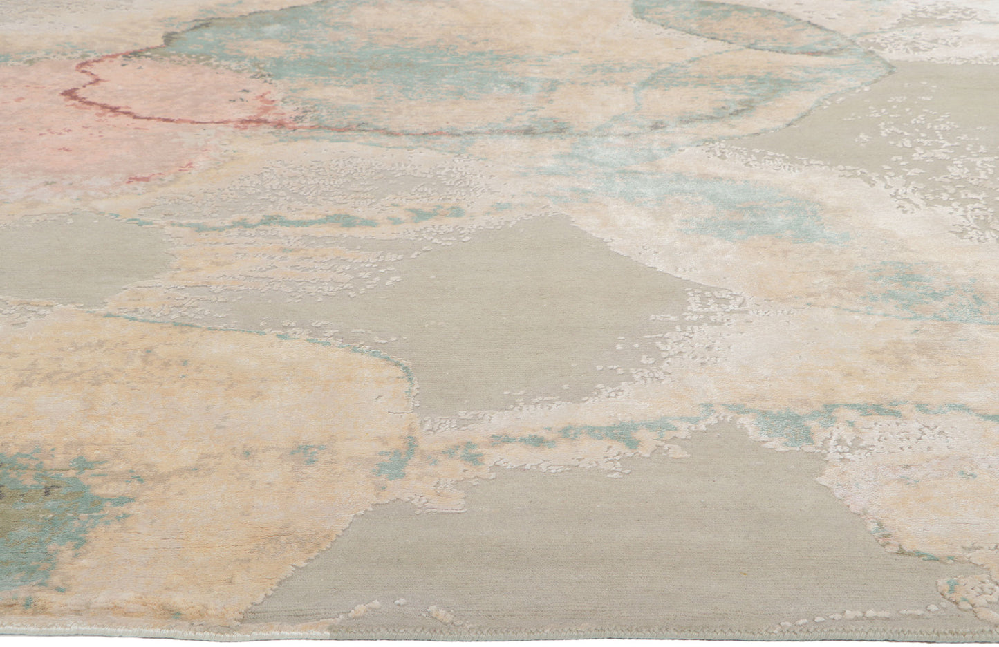 8 x 10 Contemporary Abstract Wool and Silk Rug 30865