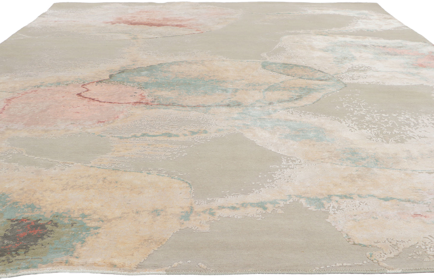 8 x 10 Contemporary Abstract Wool and Silk Rug 30865