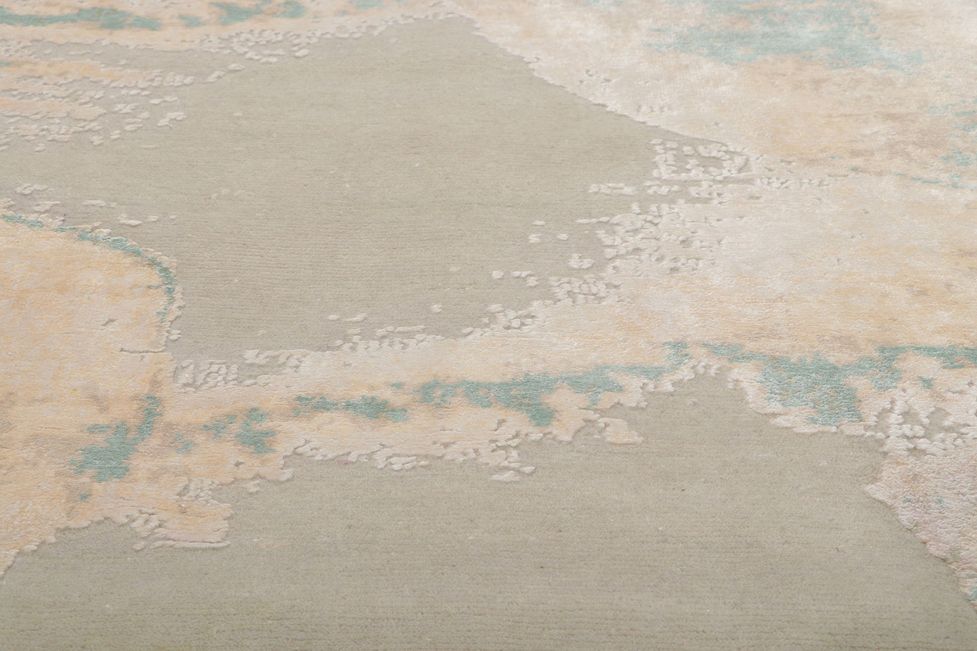 8 x 10 Contemporary Abstract Wool and Silk Rug 30865