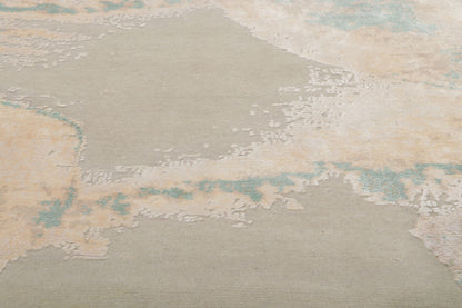 8 x 10 Contemporary Abstract Wool and Silk Rug 30865