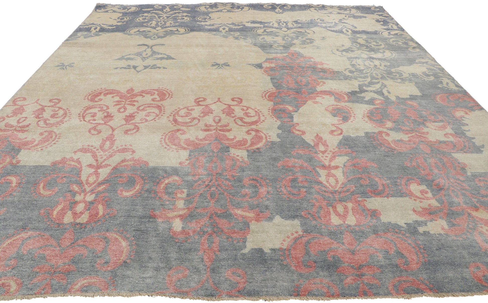 8 x 10 Contemporary Abstract Damask Area Rug 80739