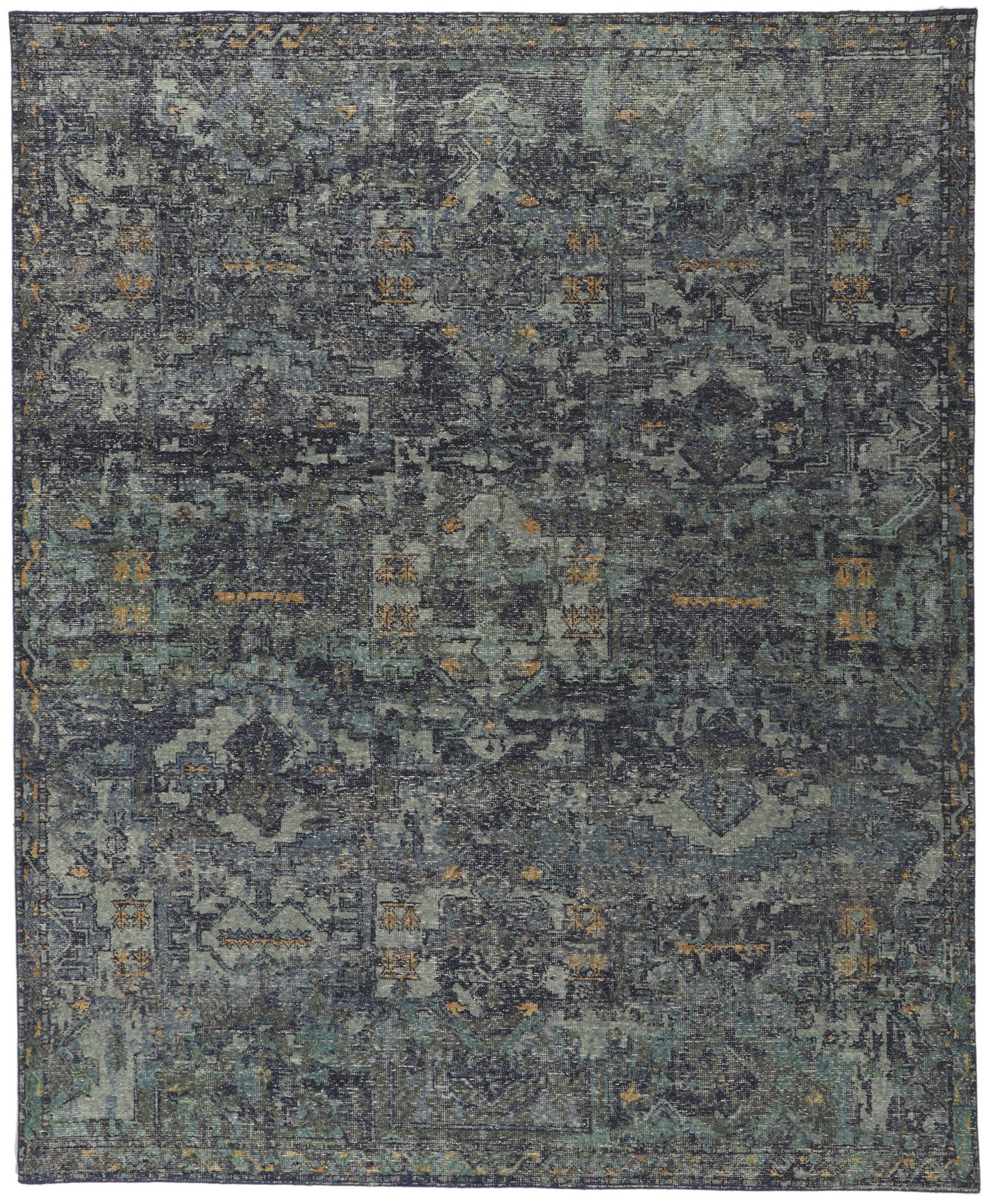 8 x 10 Vintage-Inspired Distressed Rug 30787