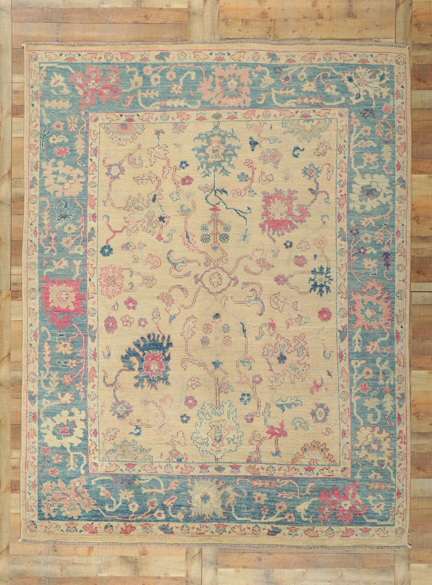 8 x 10 Colorful Oushak Rug 80720