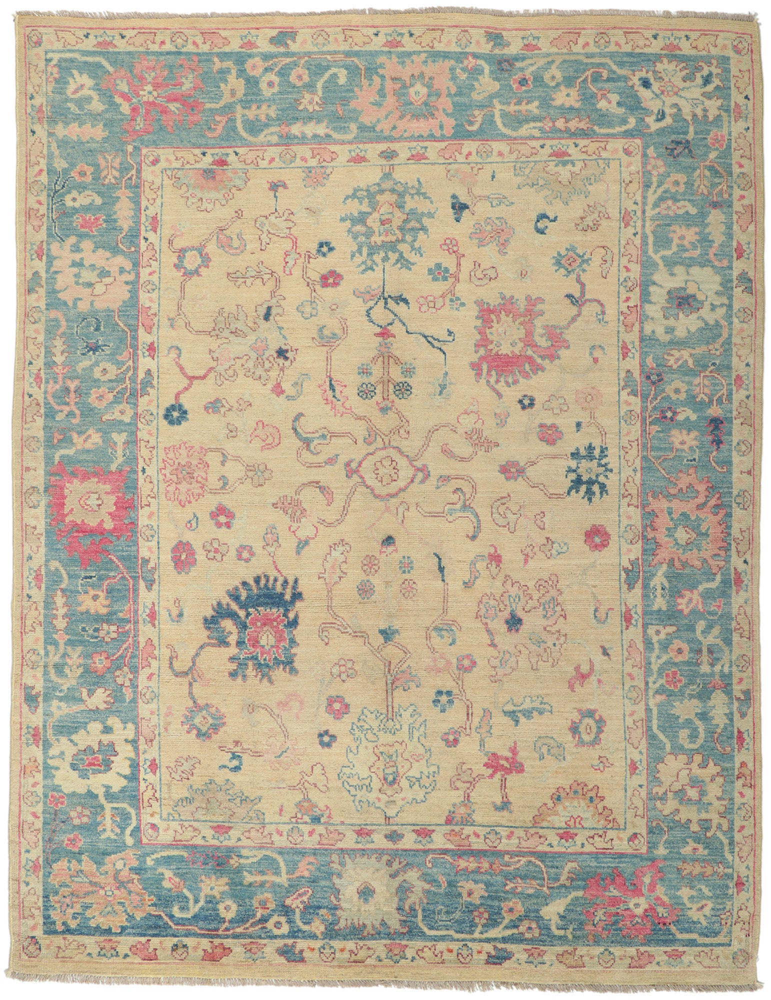 8 x 10 Colorful Oushak Rug 80720