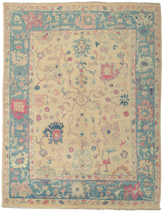 8 x 10 Colorful Oushak Rug 80720