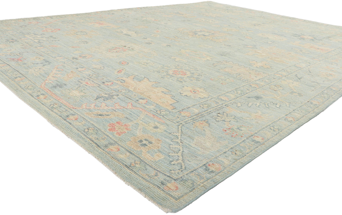 8 x 10 Colorful Pastel Oushak Rug 80895