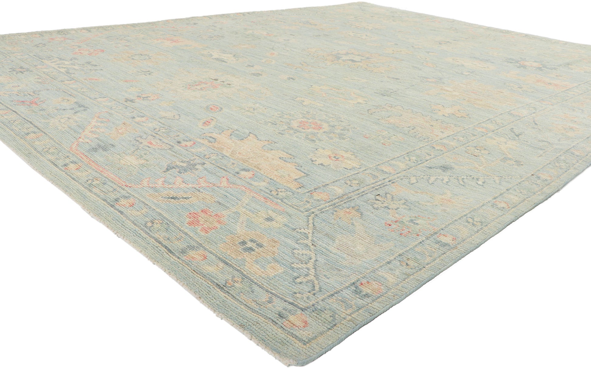 8 x 10 Colorful Pastel Oushak Rug 80895