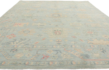 8 x 10 Colorful Pastel Oushak Rug 80895