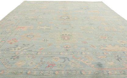8 x 10 Colorful Pastel Oushak Rug 80895