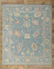 8 x 10 Colorful Blue Oushak Rug 80896