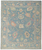 8 x 10 Colorful Blue Oushak Rug 80896
